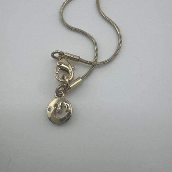 Vintage Gloria Vanderbilt Signature Ball And Chain Gold Tone Necklace 17” VGUC - Picture 3 of 3